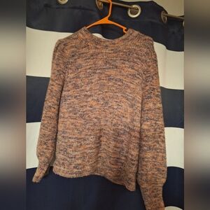 Madewell Puff Sleeve Pink Sweater,  Size M EUC